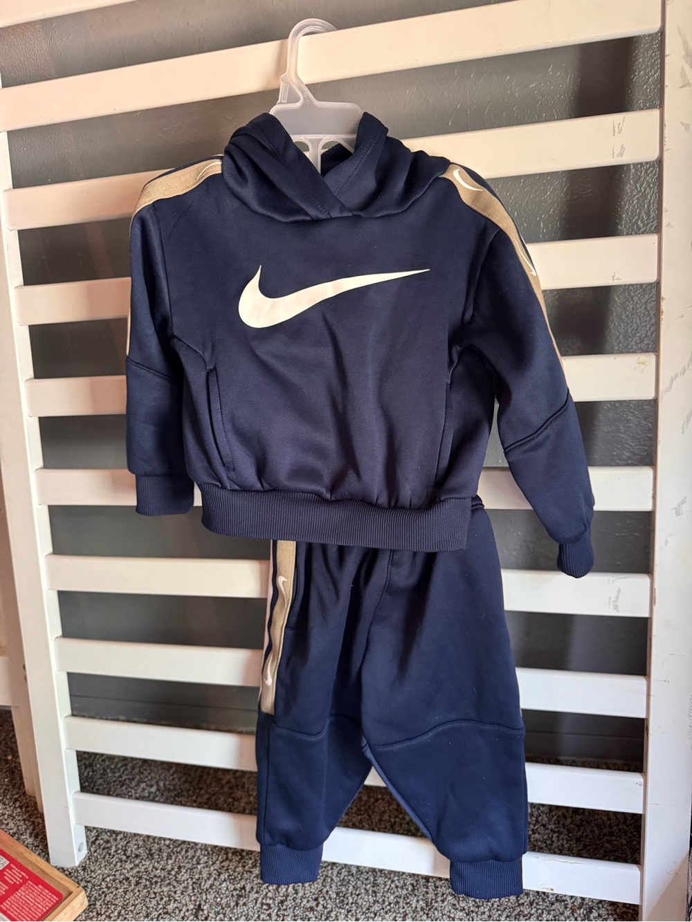 Nike Navy & White Logo Hoodie